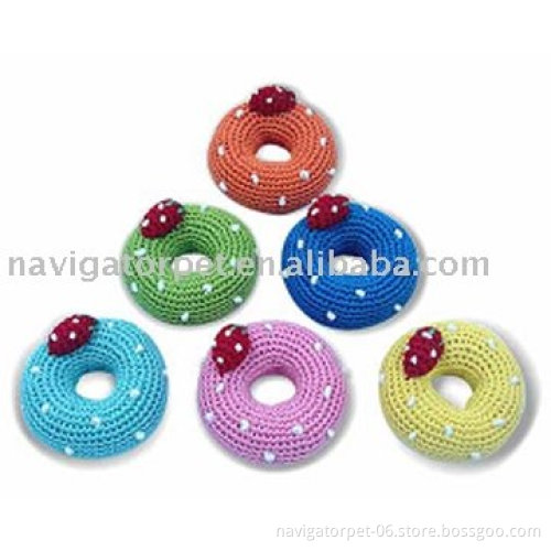 Pet Crochet Toy:Strawberry Donut